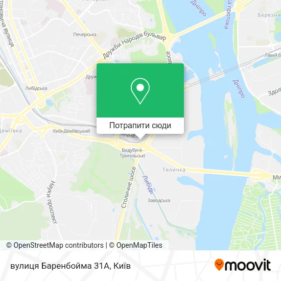 Карта вулиця Баренбойма 31А