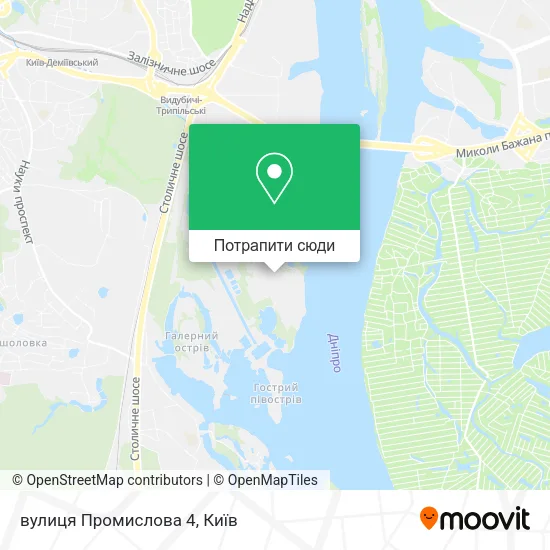 Карта вулиця Промислова 4
