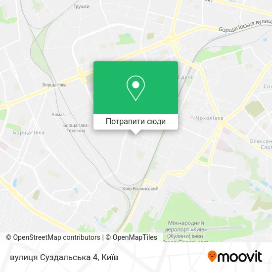 Карта вулиця Суздальська 4