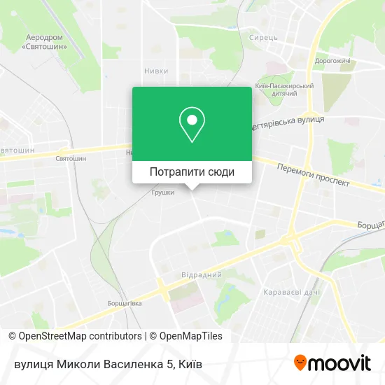 Карта вулиця Миколи Василенка 5