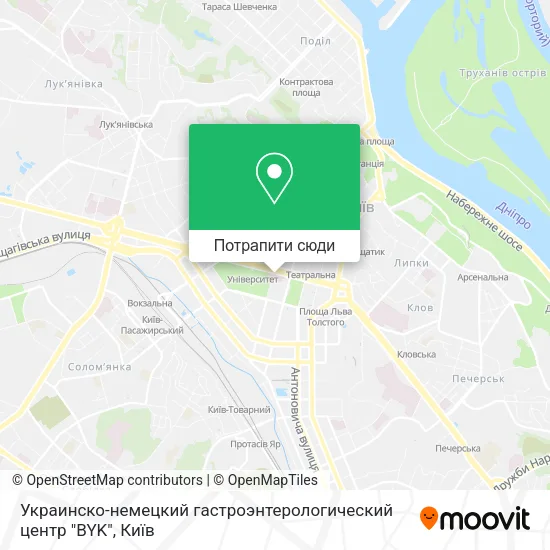 Карта Украинско-немецкий гастроэнтерологический центр "BYK"