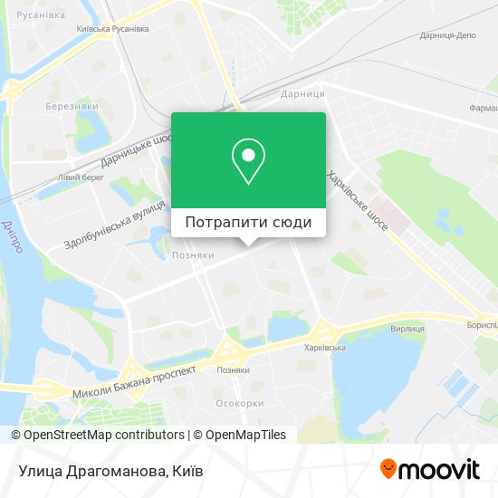 Карта Улица Драгоманова
