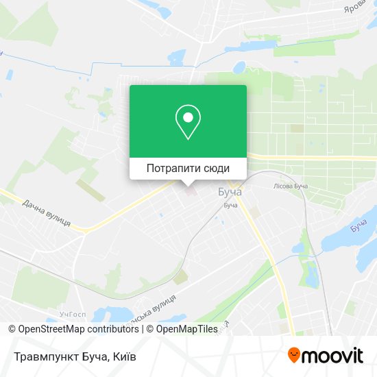 Карта Травмпункт Буча