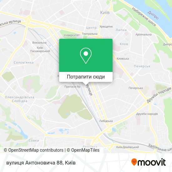 Карта вулиця Антоновича 88