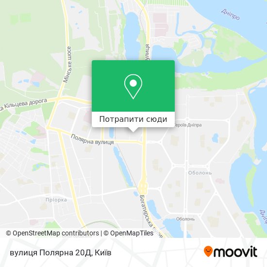 Карта вулиця Полярна 20Д