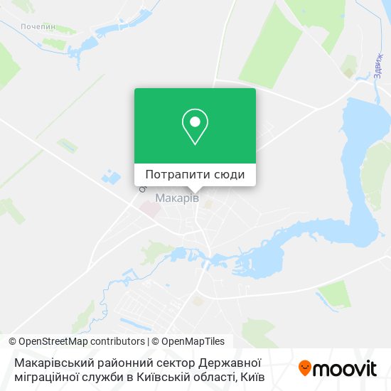 Карта Макарівський районний сектор Державної міграційної служби в Київській області