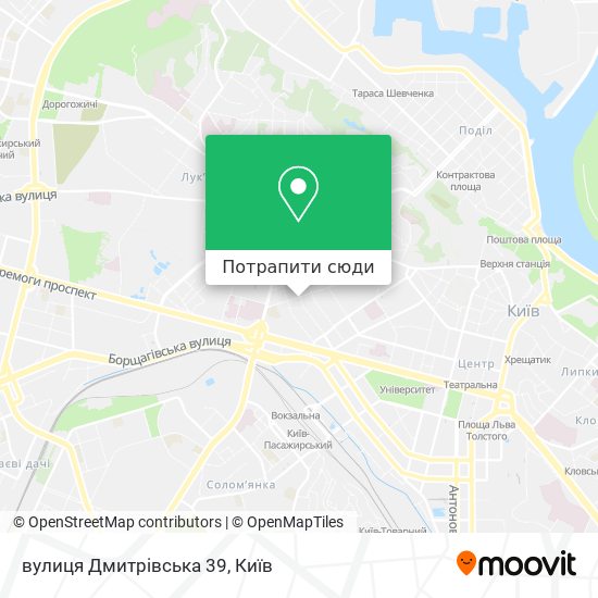 Карта вулиця Дмитрівська 39