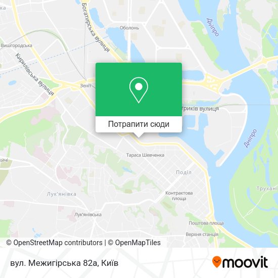 Карта вул. Межигiрська 82а