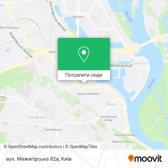 Карта вул. Межигiрська 82а