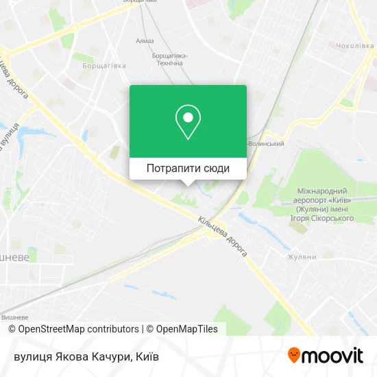 Карта вулиця Якова Качури