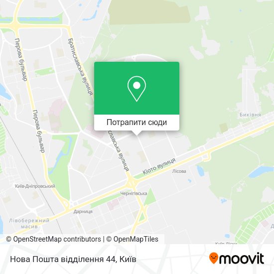 Карта Нова Пошта відділення 44