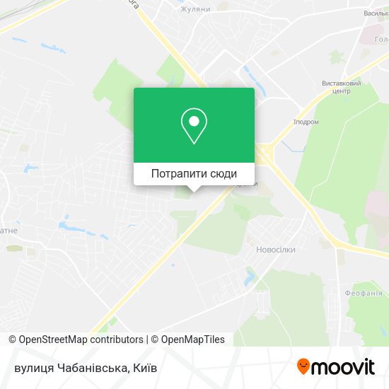 Карта вулиця Чабанівська