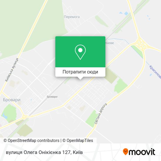 Карта вулиця Олега Онікієнка 127