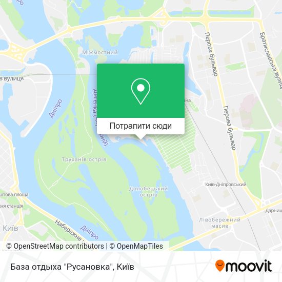 Карта База отдыха "Русановка"