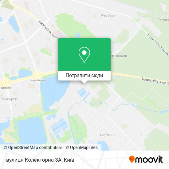 Карта вулиця Колекторна 3А