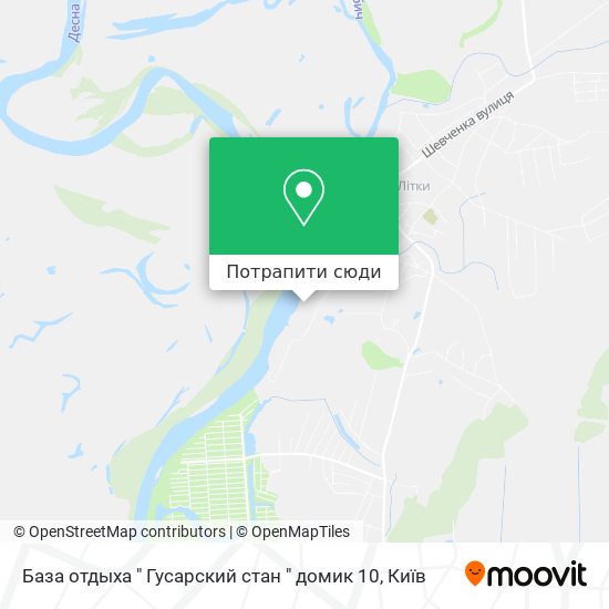 Карта База отдыха " Гусарский стан " домик 10