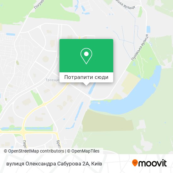 Карта вулиця Олександра Сабурова 2А
