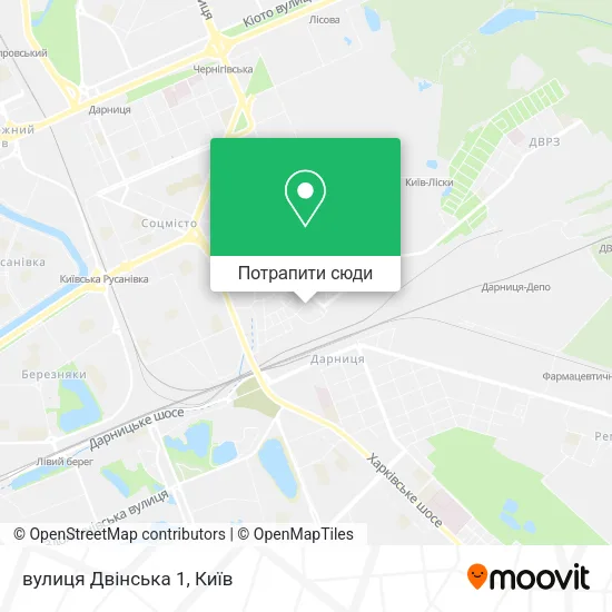 Карта вулиця Двінська 1