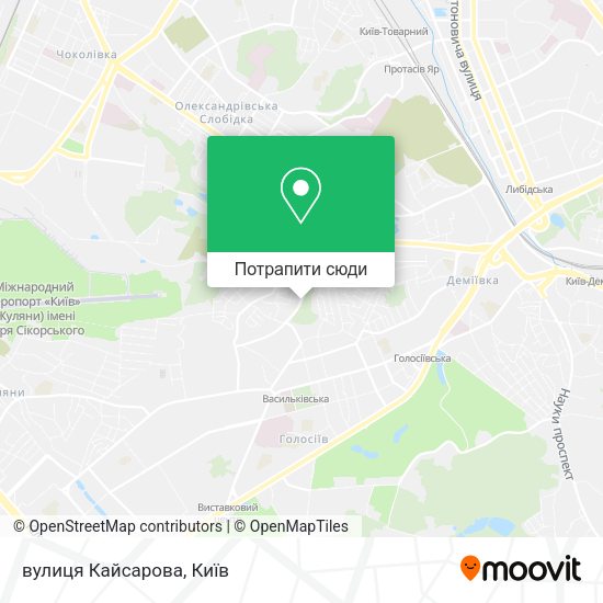 Карта вулиця Кайсарова