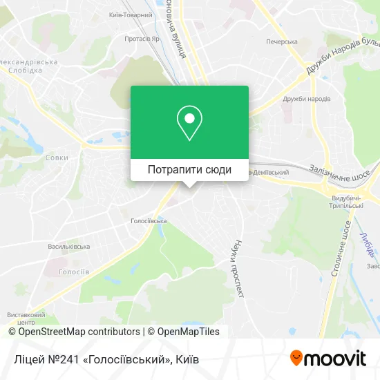 Карта Ліцей №241 «Голосіївський»