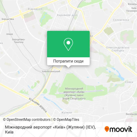 Карта Міжнародний аеропорт «Київ» (Жуляни) (IEV)