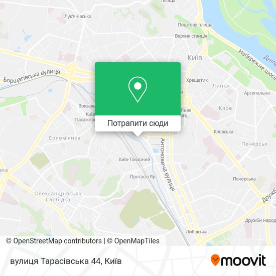 Карта вулиця Тарасівська 44