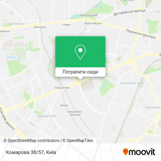 Карта Комарова 38/57