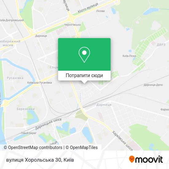 Карта вулиця Хорольська 30