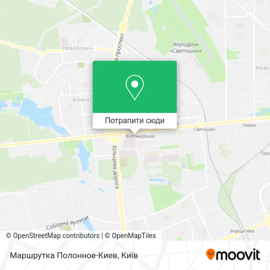 Карта Маршрутка Полонное-Киев