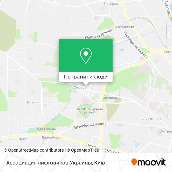 Карта Ассоциация лифтовиков Украины