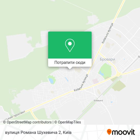 Карта вулиця Романа Шухевича 2