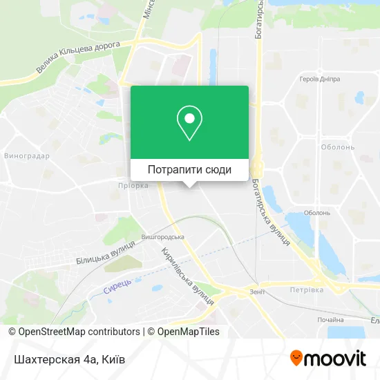 Карта Шахтерская 4а