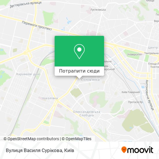 Карта Вулиця Василя Сурікова