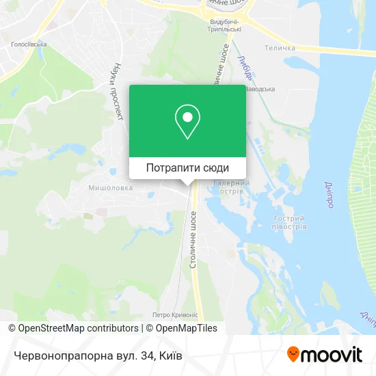 Карта Червонопрапорна вул. 34