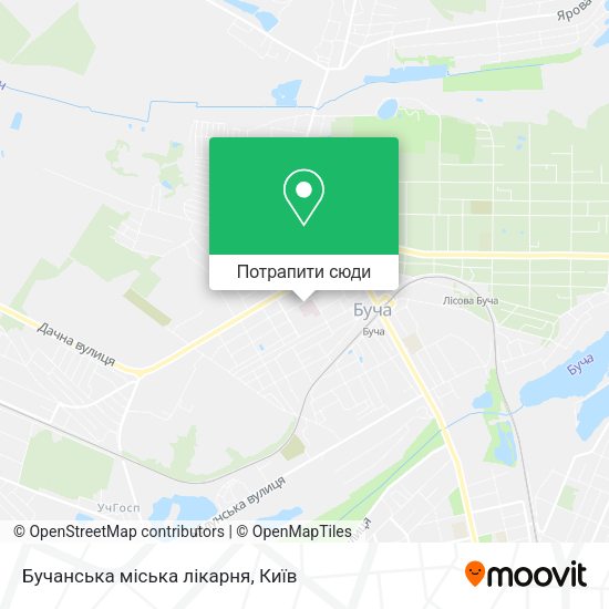Карта Бучанська міська лікарня