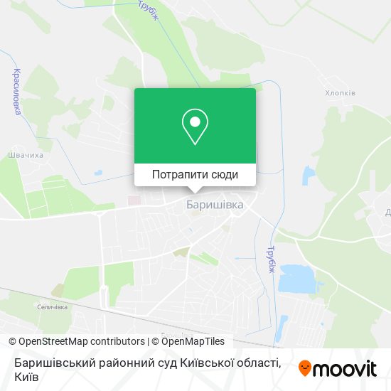 Карта Баришівський районний суд Київської області