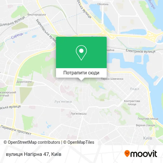 Карта вулиця Нагірна 47
