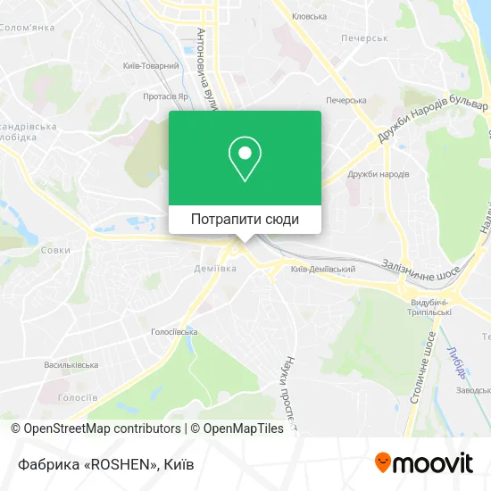 Карта Фабрика «ROSHEN»