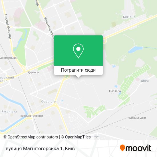 Карта вулиця Магнітогорська 1