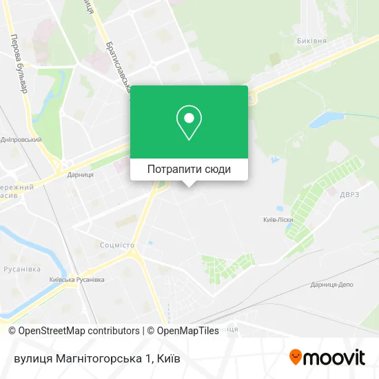 Карта вулиця Магнітогорська 1