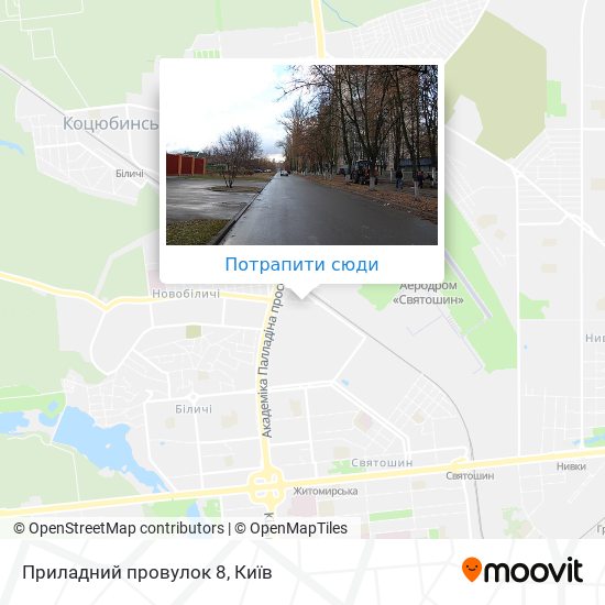Карта Приладний провулок 8