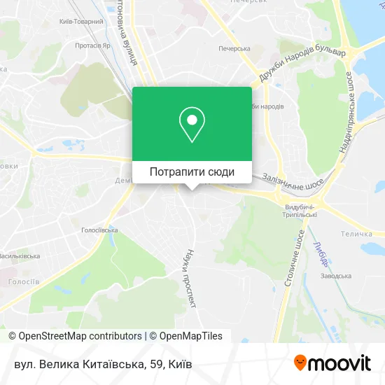 Карта вул. Велика Китаївська, 59