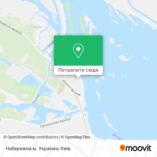 Карта Набережна м. Українка