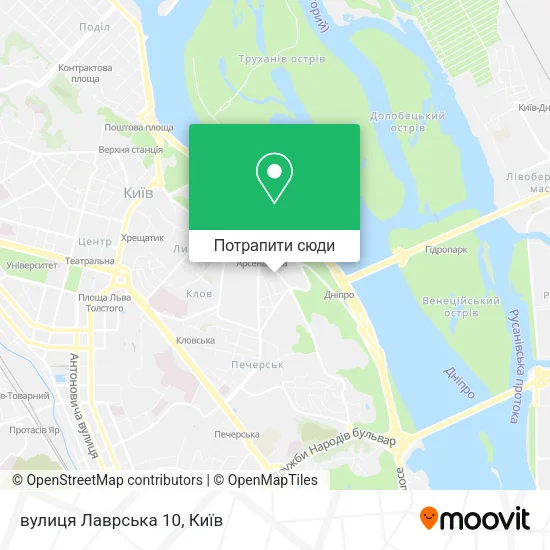 Карта вулиця Лаврська 10