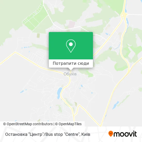 Карта Остановка "Центр" / Bus stop "Centre"