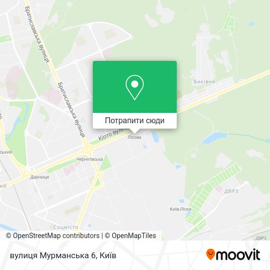 Карта вулиця Мурманська 6