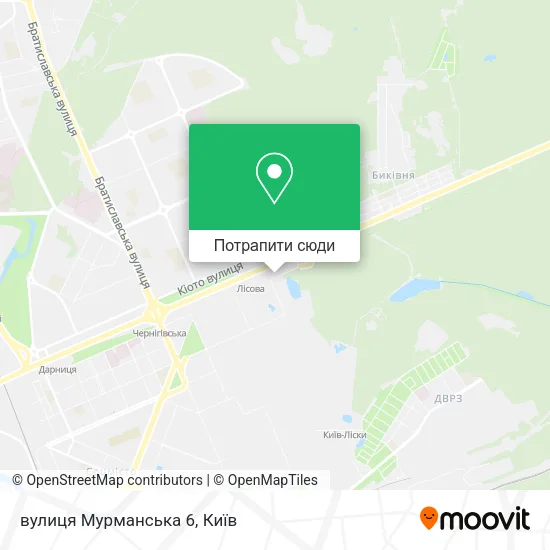 Карта вулиця Мурманська 6