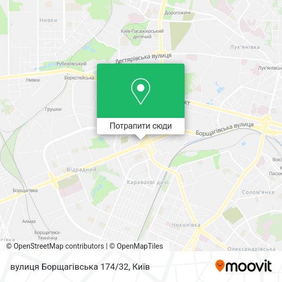 Карта вулиця Борщагівська 174/32