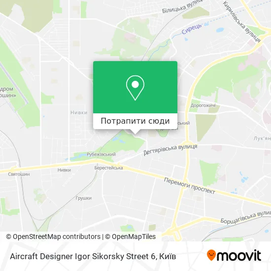 Карта Aircraft Designer Igor Sikorsky Street 6