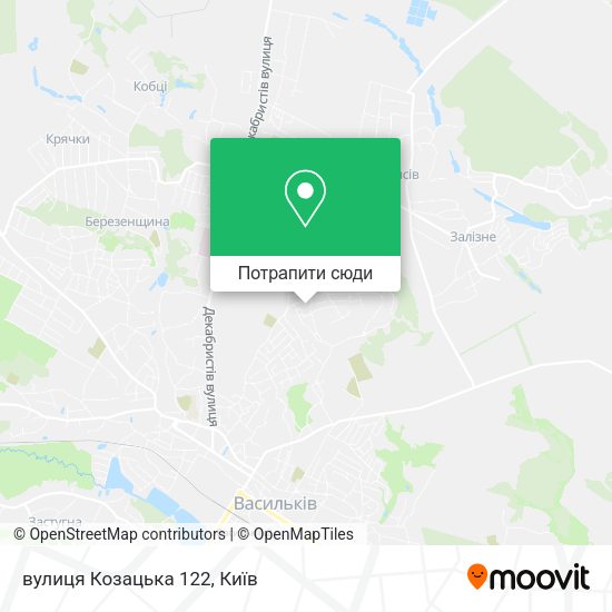 Карта вулиця Козацька 122